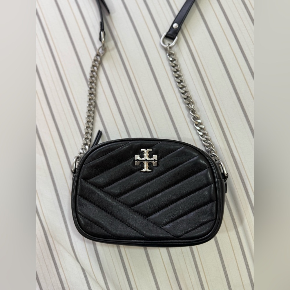 Black Quilted Leather Crossbody Bag